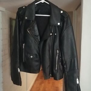 Blank NYC faux black leather jacket